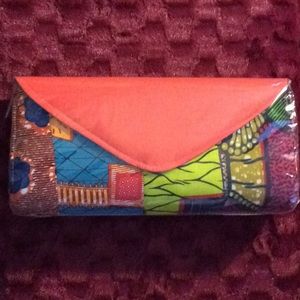 New, large orange flap, authentic African print